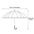thumbnail image 2 of TOPTIE 12 Packs Transparent Yellow Stick Umbrellas Wedding, Auto Open and Windproof, 2 of 4
