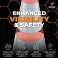 thumbnail image 3 of White + HIP Reflector Tape Cone Collar Set for Orange Traffic Cones - 4 Inch and 6 Inch Collars for Wide Body Safety Cones 36 Inch Height – High Visibility Reflective Tape Stickers, 3 of 8
