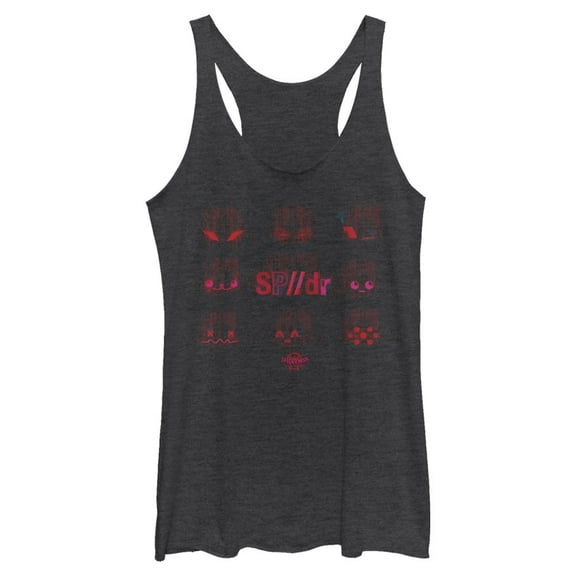 Women's Marvel Spider-Man: Into the Spider-Verse SP//dr Glitch Racerback Tank Top Black Heather Small