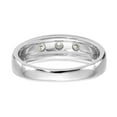 thumbnail image 5 of 14K White Gold Ring Band Wedding Diamond Round Men's , Size 8, 5 of 7