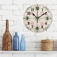 thumbnail image 3 of Yayeee 10" Wall Clock Battery Operated Quartz Round Silent Non-Ticking Home Decor, Retro Green Stars, 3 of 6