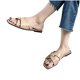thumbnail image 4 of Amzcrzy Zapatos de mujer,Zapatos de mujer,Zapatillas de mujer, Sandalias cuadradas de tacón plano para mujer, zapatillas de una sola línea, zapatos transpirables Sandalias Mujer Zapatillas De Casa, 4 of 4
