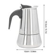thumbnail image 3 of YOPTOP Stainless Steel Stovetop Espresso Coffee Maker Pot 4 Cup for Induction Electric Ceramic Stove, 3 of 6