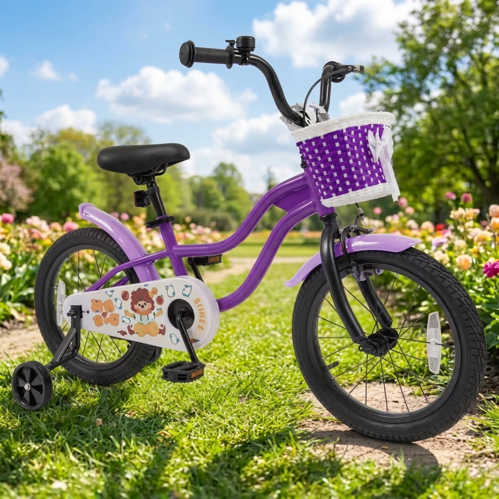 Redsmile Kids Bike 12 Inch with Training Wheels for Toddlers Boys Girls Ages 3-4 Years Old, 12 Inch Kids Bicycle with Adjustable Seat and Coaster Brake, Beginner Kids Bike, Multicolor