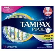 Tampax Pearl Ultra Absorbency Plastic Tampons, Unscented, 36 Ct