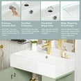 thumbnail image 6 of Euroco 21.6" Green Bathroom vanity, Combo Cabinet, Bathroom Storage Cabinet, Single Ceramic Sink, Right side storage, 6 of 9