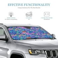 thumbnail image 3 of Bingfone Colorful Mushrooms Car Windshield Sunshade,Sun Foldable Sun Shield Sun Visor For Car - Medium, 3 of 8