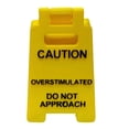 thumbnail image 1 of Visland Caution Overstimulated Desk Sign 3D Printed Warning Sign Funny Office Desk Signage Accessories, 1 of 7