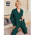 thumbnail image 2 of Ekouaer Pajamas Women's Long Sleeve Sleepwear Soft Button Down Loungewear Pjs Lounge Set Nightwear, 2 of 6