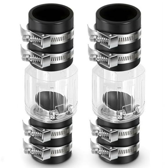 Sump Pump Check Valve 1.5Inch,2pcs Silent Sump Pump Check Valve with Spring Loaded Flapper for Backflow Prevention