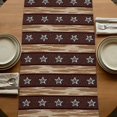 thumbnail image 5 of Table Runners 36 Inches Long Dress Scarves, Star Vintage Farmhouse Kitchen/Dining Table Runner, Short Coffee Tablerunners, Western Country Stars Brown Wooden 13x36 Inch, 5 of 9