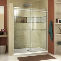 Essence-H 44-48 in. W x 76 in. H Semi-Frameless Bypass Shower Door in Brushed Nickel