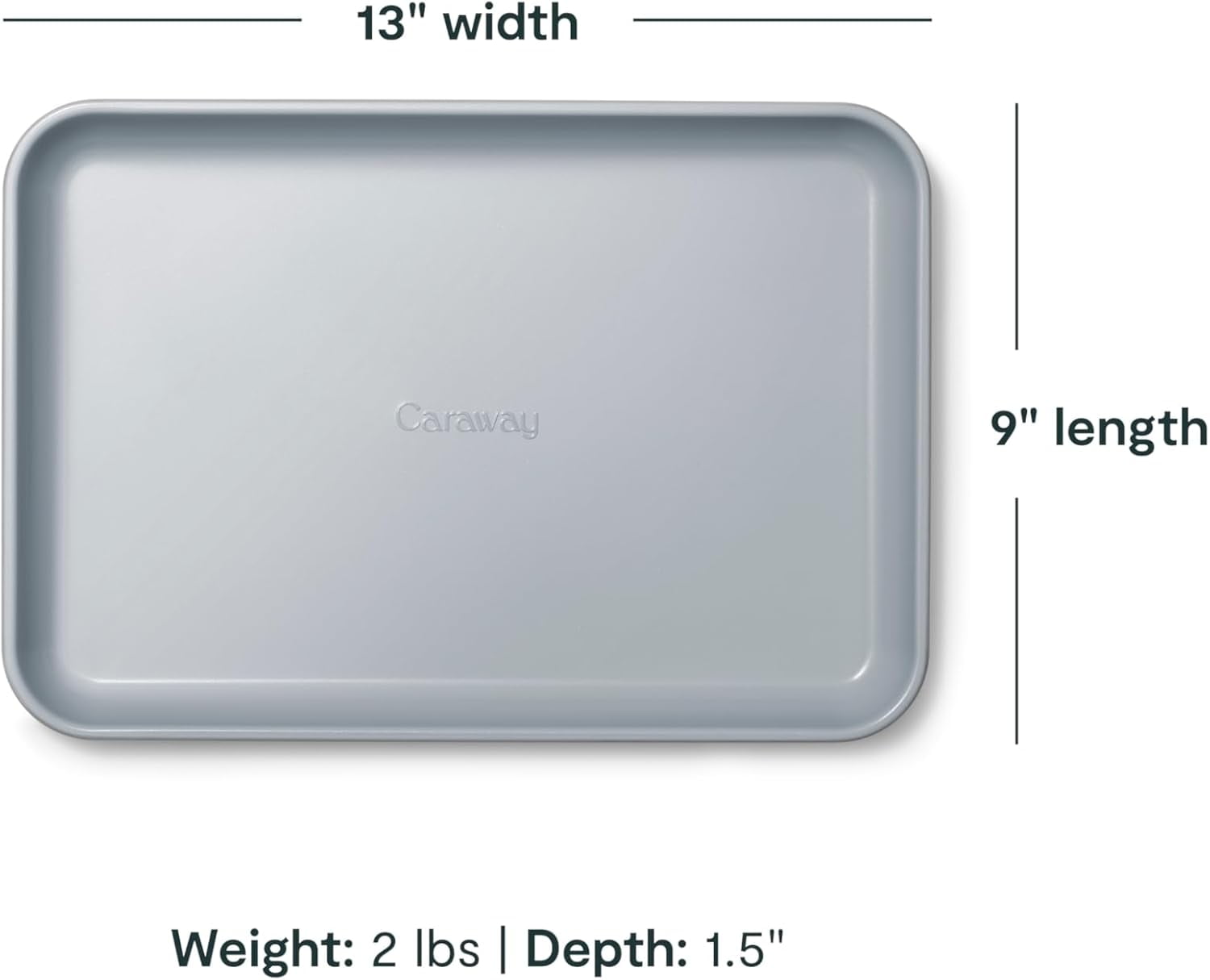 Caraway Nonstick Ceramic Small Baking Sheet (9x13”) – Aluminized Steel Core – Mini Sheet Pan for Baking, Roasting & More - Cream