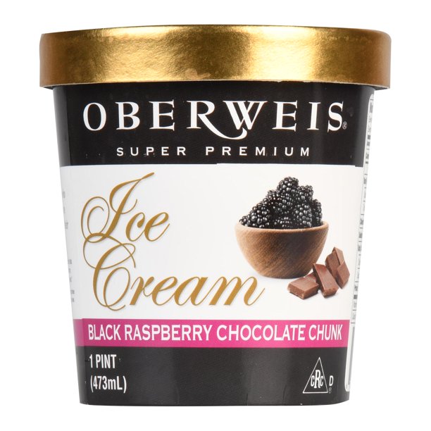 Oberweis Super Premium Black Raspberry Chocolate Chunk Ice Cream 1 0 Pt Walmart Com Walmart Com