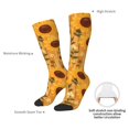 thumbnail image 4 of Balery Modern Wood Grain Sunflower Printed Novelty Socks Men's Women's Crew Socks Sports Socks Knee High Socks Cotton Socks Quirky and Cool Socks, 4 of 9
