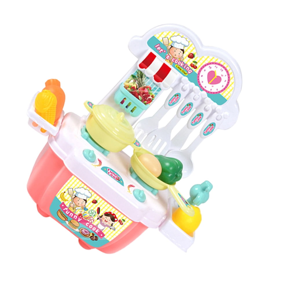 SHOWERORO Mini Kitchen Toy Set 1 Set for Toddlers in Multi Colors Featuring Role Play and Pretend Kitchen Appliances