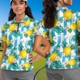 thumbnail image 4 of Binienty Tropical Golf Matching Couple Golf Shirts Lightweight Moisture Wicking Couple Shirt Comfortable Zip Up Collar Athletic Tops for Workout Pickleball Running, 4 of 7