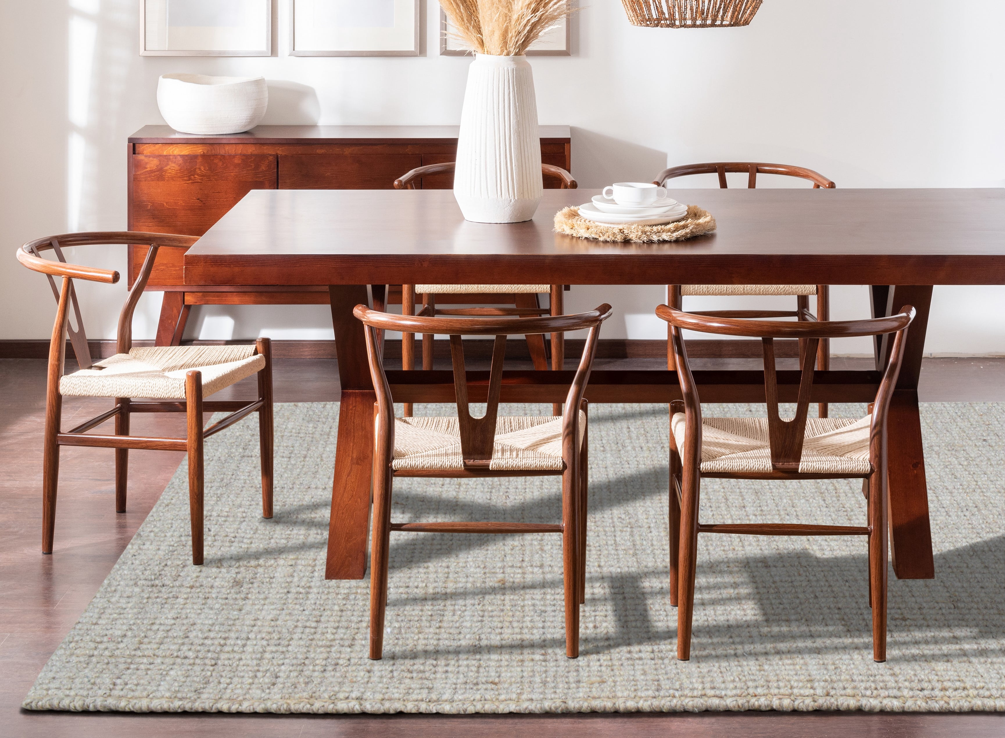 Delara Premium Handwoven Wool and Jute Area Rug, 8'.8" x 12', Natural Boucle, 0.25" Thick, Soft & Durable for Living Room, Bedroom, Entryway