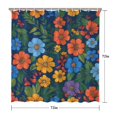 thumbnail image 5 of Pioneer Flower Floral Print Pattern Shower Curtain 72"x72" ,Bathroom Decorative Shower Curtains Set with 12 Hooks,Modern Waterproof Washable Shower Curtain, 5 of 6