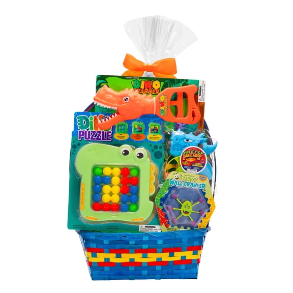 Prefilled Dino Action Toys Easter Basket Gift Set, by Wondertreats