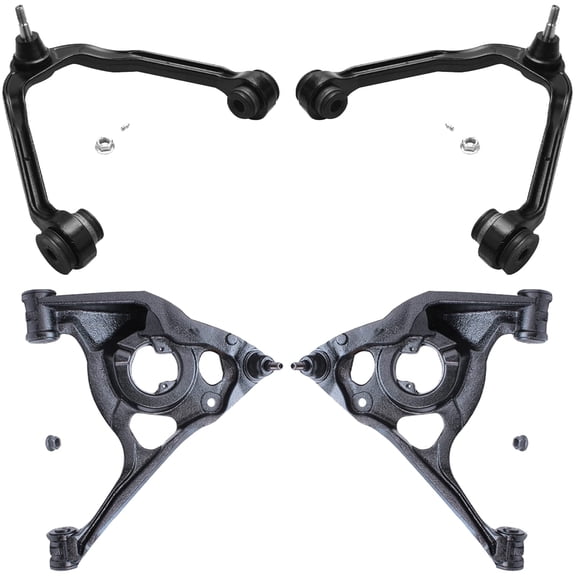 Detroit Axle - RWD Front End Control Arms Kit for 2003-2014 Chevrolet Express GMC Savana 1500 2003-2005 Express Savana 2500, 4 Lower & Upper Control Arms w/ Ball Joints