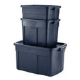 thumbnail image 3 of Rubbermaid 10 Gallon Stackable Storage Container, Dark Indigo (12 Pack), 3 of 8