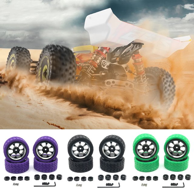 RC Model Crawler Car Wheel Hub Simulation Upgrade Automobile Part Assembly Wheels Rim Replacement for WLtoys A949 A959 A969 A979 Purple
