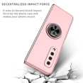 thumbnail image 3 of Samsung Galaxy Fold Case 2019(NOT for Z Fold 2 2020/Z Fold 3 2021), Allytech Slim PC Protective Case with 360 Degrees Ring Holder Kickstand Anti-Scratch Hard Folio Cover for Galaxy Fold(2019), Pink, 3 of 9
