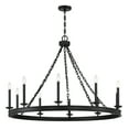 thumbnail image 5 of Matte Black Ten Light Chandelier from the Seville Collection, 5 of 6