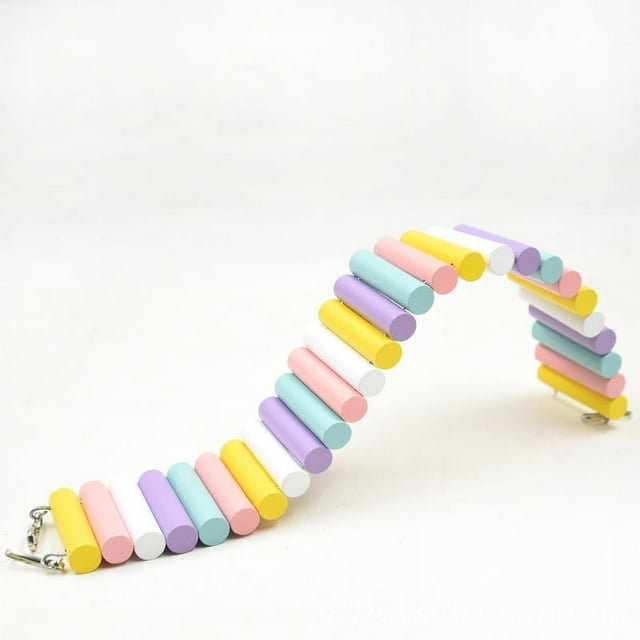 Bridge Wood Hamster Arch Bridge Bendable Colorful Small Animal Climbing Ladder for Hamsters Mice Rabbits