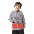 thumbnail image 2 of Sudadera con capucha de invierno con control de temperatura de tres velocidades y estampado para niños y niñas, 2 of 9