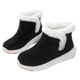 thumbnail image 4 of IUJSOY Warm Snow Boots for Women Suede Cozy Fluffy Round Toe Platform Anti-Slip Winter Boots, 4 of 9