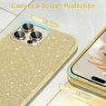 thumbnail image 3 of GALAPROX Bling Gillter Design for iPhone 16 Pro Max Case 6.9'' 2024, Stylish Sparkle Cover for Girls Women -Gold, 3 of 6