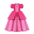 thumbnail image 3 of Disney disfraz de Frozen para niña, Reina de la nieve, vestido de princesa Elsa, Anna, melocotón, Cenicienta, Cosplay, Carnaval, vestidos de fiesta de cumpleaños, Rapunzel, 3 of 5