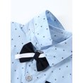 thumbnail image 5 of CARETOO Toddler Boy Clothes 1-5T Dress Shirt Suspender Pants Bowtie Outfits 3pcs Cotton Fabric Set, 5 of 12