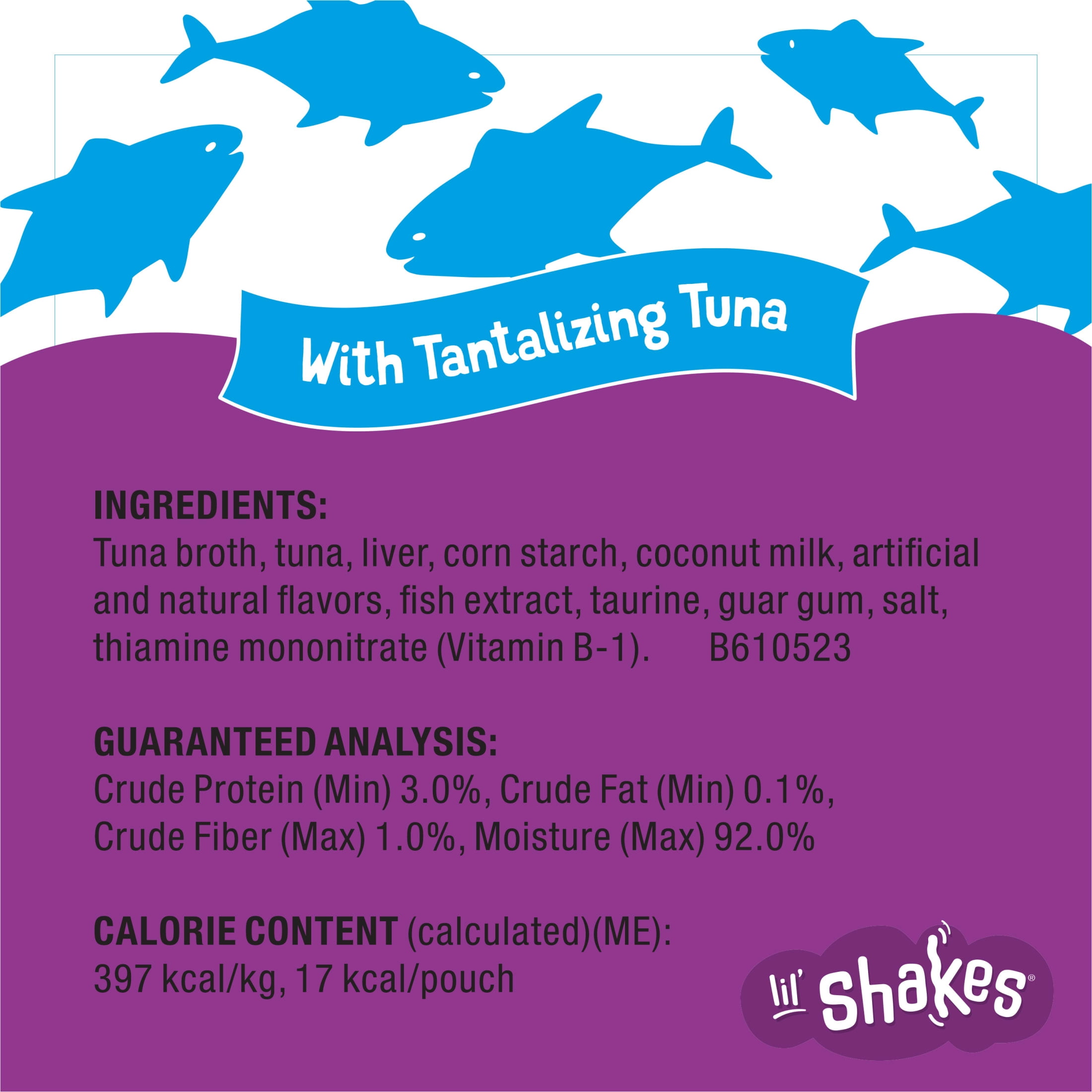 (2 pack) Purina Friskies Pureed Wet Cat Food Toppers, Lil’ Shakes With Tantalizing Tuna Lickable Cat Treats