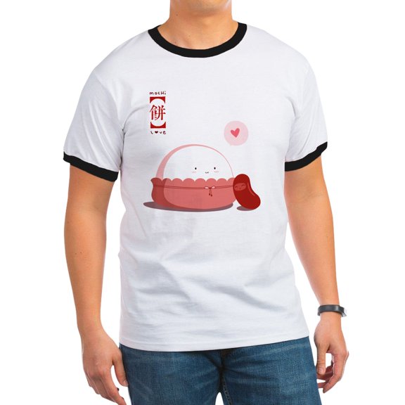 CafePress - Mochi Love Ringer T - 100% Cotton Ringed T-Shirt