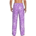 thumbnail image 3 of Balery Men'S Lilac Glittering Pants,Sleepwear Pants,Pajama Pants,Pj Bottoms Drawstring And Pockets-X-Large, 3 of 9