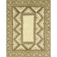thumbnail image 1 of Ahgly Company Machine Washable Indoor Rectangle Abstract Brown Gold Area Rugs, 2' x 4', 1 of 7