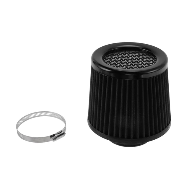 Filtro de aire de motor Unique Bargains 2.99" de alto flujo, filtro de entrada de aire frío de abrazadera, limpiador de aire frío negro