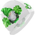 thumbnail image 1 of FYBTO Swimming Cap Green Saint Patrick Day Funny Gnomes Shamrock Unisex Adult FYBTO Polyester, 1 of 4