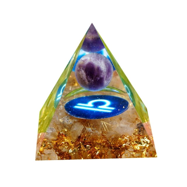 de orgón - Generador de energía de cristal-Orgón - de amatista del zodiaco para protección EMF - ión de cristal , 2.3 Libra Baoblaze pirámide de energía