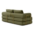 thumbnail image 6 of 79.5" Convertible Sofa Bed, Folding Floor Couch, Corduroy Couch Bed, Boneless Sofa for Living Room Bedroom, Green, 6 of 6