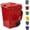 Red, variant on Trash Can Mug Ceramic Coffee Mug with Lid, Funny Recycling Bin Shaped Cup for Office Coworkers Home Desk, Unique Novelty Birthday Gift for Men Women, 14oz (Red)