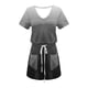 thumbnail image 5 of Mini Vestido de Verano Color Sólido Cuello en V Manga Corta Vestido de Becerro Medio, Vestido Corto de Verano, 5 of 5
