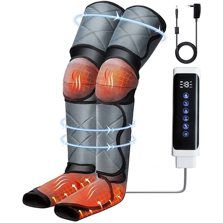 iMeshbean Full Leg Massager Knee & Foot Air Compression Massager w/Heat 6 Modes Relaxation