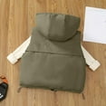 thumbnail image 6 of IVEYRTF Kids Sleeveless Vests Puffer Jacket Winter Warm Coat for Boys Girls Children Lightweight Cold Weather Outerwear Sleeveless Top with Pockets(Army Green,5-6 Years), 6 of 7