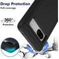 thumbnail image 3 of for Google Pixel 7a Case: Dual Layer Protective Heavy Duty Cell Phone Cover Shockproof Rugged with Screen Protector - Military Protection Bumper Tough - Google Pixel 7a 2023, Black, 3 of 9