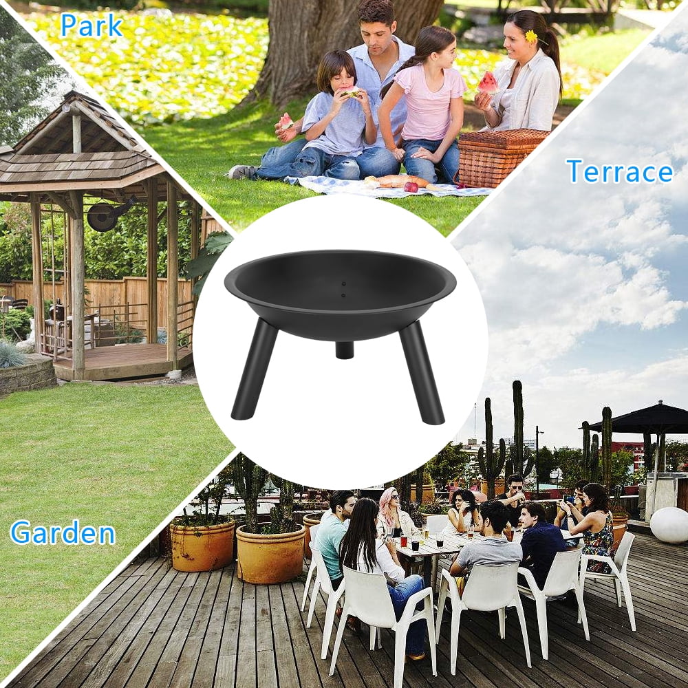 Sorbus 22 Fire Pit with Screen Great BBQ Grill for Outdoor Patio Foldable Legs Poker Bonfire Picnic Backyard Camping etc Includes Portable Carrying Bag FP-22 