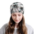 thumbnail image 2 of Naloa Hawaii Palms Soft Beanie Hat, Knit Beanie Daily Beanie in Fine Knit for Women Men Winter Travel, Outdoor, 2 of 7